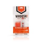 Packaged WHOOSH! Screen Shine wipes with an orange microfiber cloth on a white background. 
