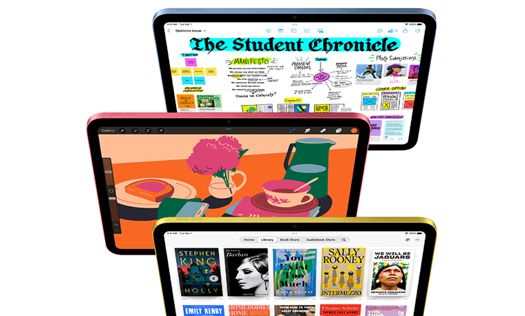 Various iPad models to compare