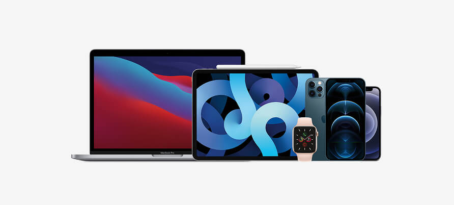 MacBook, iPad, iPhone and Apple Watch