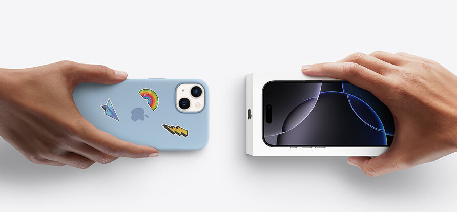 iPhone being traded-in for a new iPhone