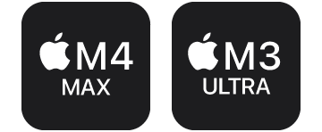 Apple M4 Max chip or Apple M3 Ultra chip
