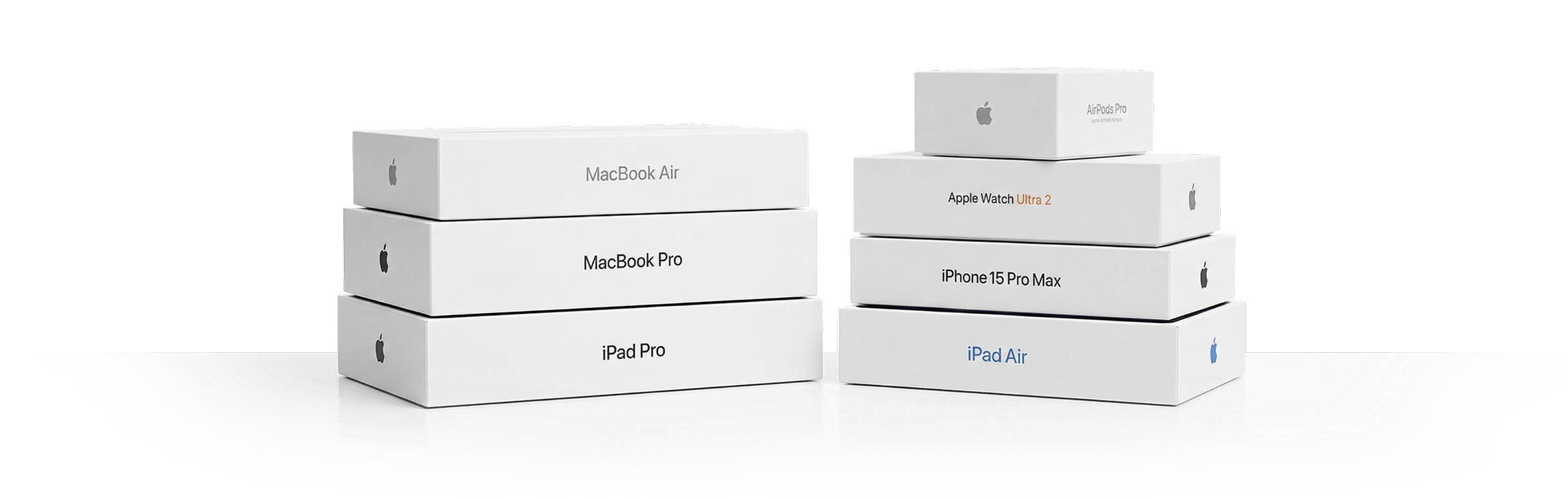 Apple product boxes