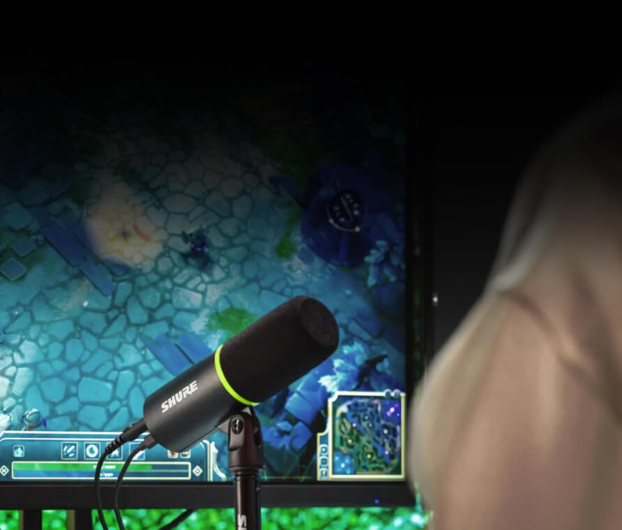 Shure gaming microphone
