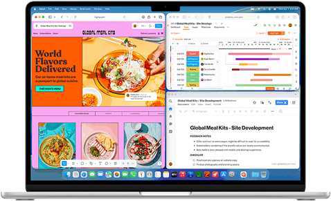 MacBook Air with multiple apps open