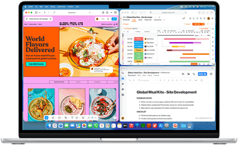 MacBook Air with multiple apps open