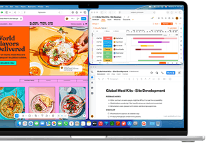 MacBook Air with multiple apps open