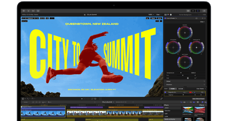 MacBook Air screen showing video editing to demonstrate M5 chip capabilities