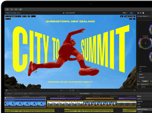 MacBook Air screen showing video editing to demonstrate M5 chip capabilities