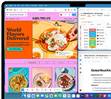 MacBook Air with multiple apps open