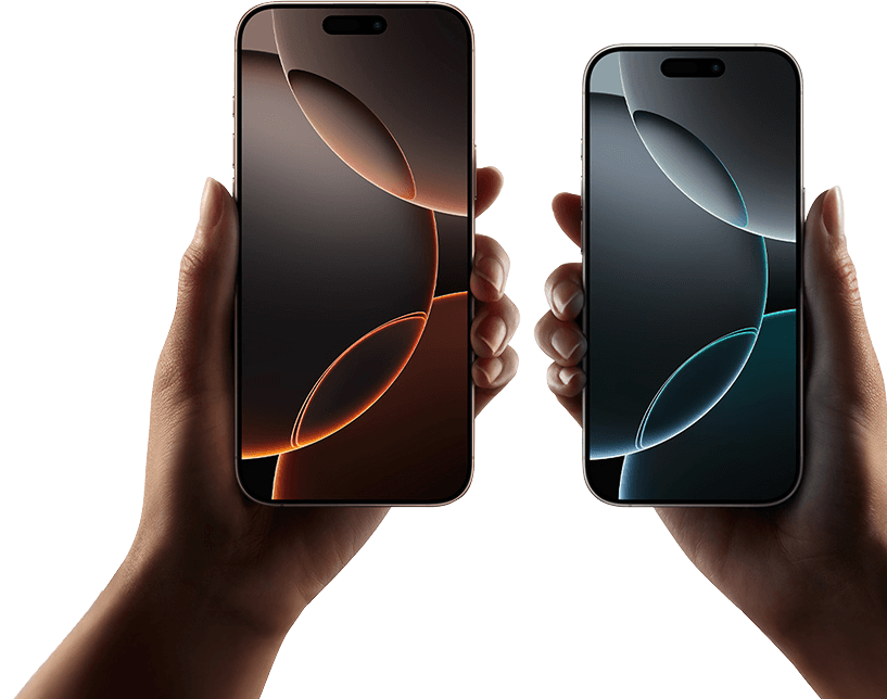 Hands holding iPhone's