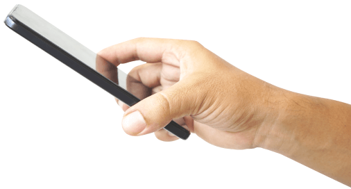 iPhone in hand
