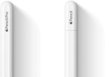 Apple Pencil Pro and Apple Pencil (USB-C) side by side