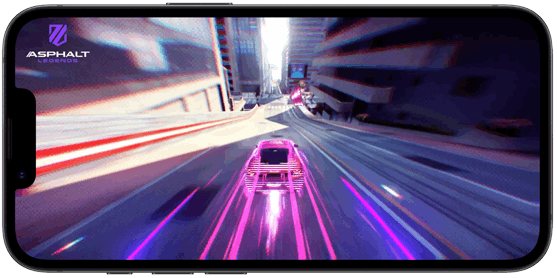 iPhone 17e showing a racing game being played