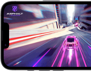 iPhone 17e showing a racing game being played