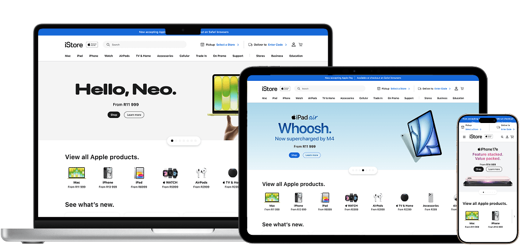 MacBook, iPad and iPhone